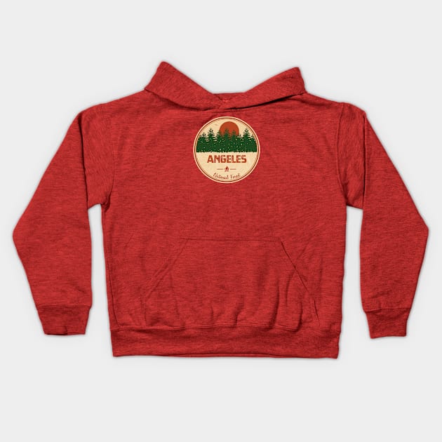 Angeles National Forest Kids Hoodie by esskay1000